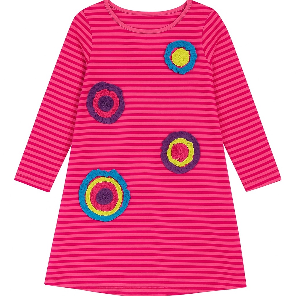 Hanna Andersson  Pink and Blue Dress sz EU 140 US 8